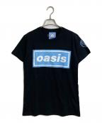 oasis×Manchester Cityオアシス×マンチェスター・シティ）の古着「Oasis Logo Ｔシャツ　オフィシャルコラボ」｜ブラック