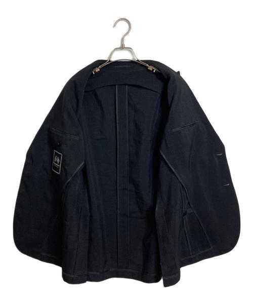 SOVEREIGN（ソブリン）SOVEREIGN (ソブリン) ポリエステル ピークドラペル 2B ライトジャケット ブラック サイズ:44の古着・服飾アイテム