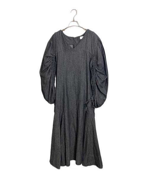 emmi atelier（エミアトリエ）emmi atelier (エミアトリエ) ギャザーワンピース グレー サイズ:1の古着・服飾アイテム