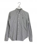 RALPH LAURENラルフローレン）の古着「ストライプシャツ　コットンシャツ」｜ホワイト×ブラック