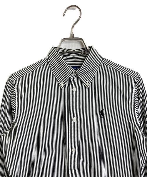 RALPH LAUREN（ラルフローレン）RALPH LAUREN (ラルフローレン) ストライプシャツ　コットンシャツ ホワイト×ブラック サイズ:9の古着・服飾アイテム