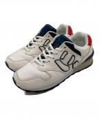 Sangacioサンガッチョ）の古着「レザースニーカー　にゅ～ず『トリコロール』7周年記念モデル」｜ホワイト