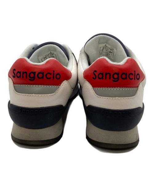 Sangacio（サンガッチョ）SANGACIO (サンガッチョ) レザースニーカー　にゅ～ず『トリコロール』7周年記念モデル ホワイト サイズ:UK5の古着・服飾アイテム