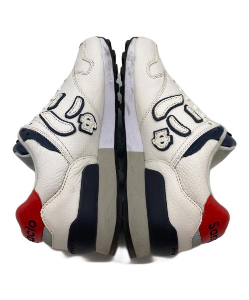 Sangacio（サンガッチョ）SANGACIO (サンガッチョ) レザースニーカー　にゅ～ず『トリコロール』7周年記念モデル ホワイト サイズ:UK5の古着・服飾アイテム