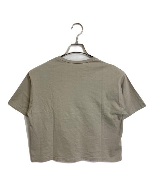 JUSGLITTY（ジャスグリッティー）JUSGLITTY (ジャスグリッティー) クロップドロゴT 半袖カットソー　Tシャツ　Tee ショートトップス ベージュ サイズ:2の古着・服飾アイテム