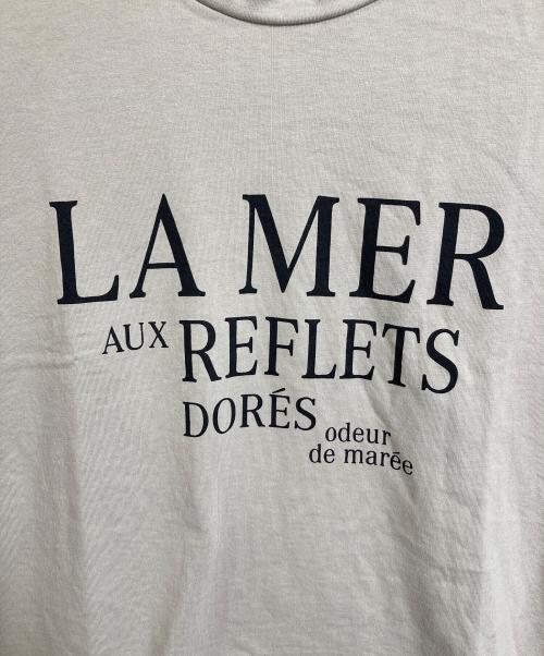 JUSGLITTY（ジャスグリッティー）JUSGLITTY (ジャスグリッティー) クロップドロゴT 半袖カットソー　Tシャツ　Tee ショートトップス ベージュ サイズ:2の古着・服飾アイテム