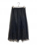 Loungedressラウンジドレス）の古着「チュールフレアスカート」｜ブラック