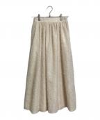 HER LIP TOハーリップトゥ）の古着「Shaggy Volume Skirt」｜ベージュ