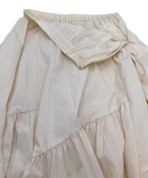 allureville（アルアバイル）allureville (アルアバイル) バイヤス切替ギャザースカート アイボリー サイズ:2の古着・服飾アイテム