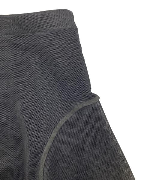 UN3D.（アンスリード）UN3D. (アンスリード) フレアスカート メッシュロングスカート ブラック サイズ:36の古着・服飾アイテム