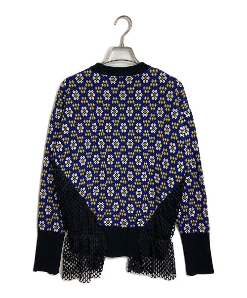 UN3D.（アンスリード）UN3D. (アンスリード) スクエアフラワーニットセットアップ ネイビー サイズ:FREEの古着・服飾アイテム