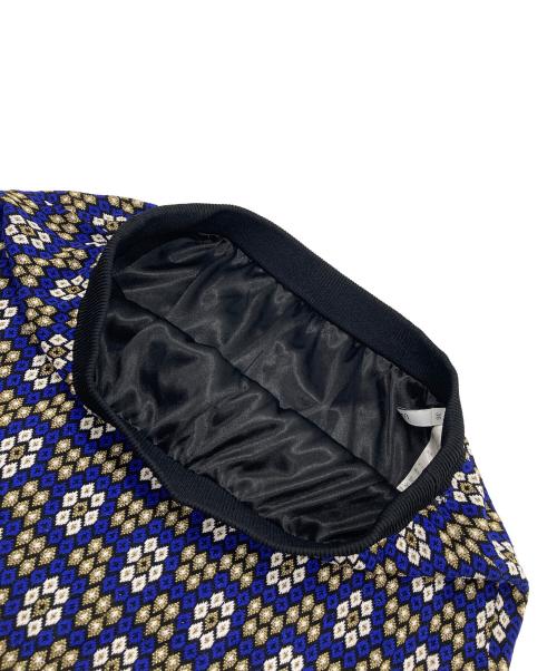 UN3D.（アンスリード）UN3D. (アンスリード) スクエアフラワーニットセットアップ ネイビー サイズ:FREEの古着・服飾アイテム