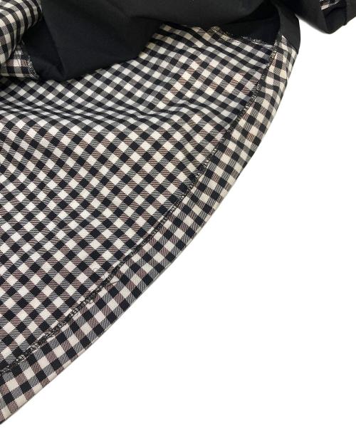 Ujoh（ウジョー）UJOH (ウジョー) ラップスカート　巻きスカート　ギンガムチェック ホワイト×ブラック サイズ:2の古着・服飾アイテム