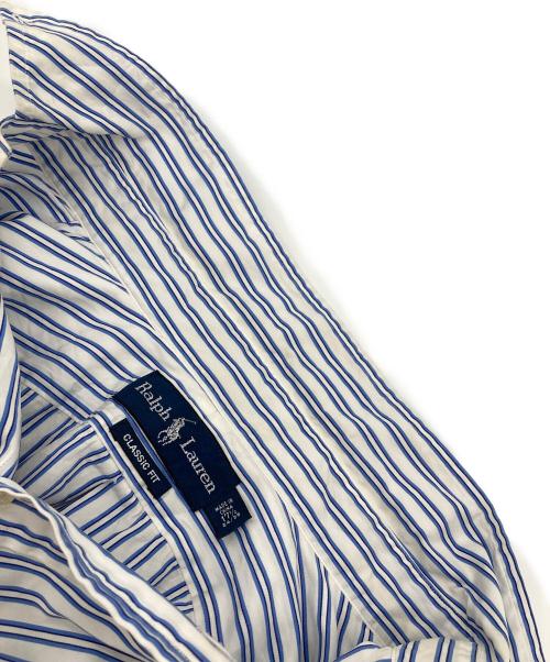 RALPH LAUREN（ラルフローレン）RALPH LAUREN (ラルフローレン) ボタンダウンシャツ　コットンシャツ　ストライプ ブルー×ホワイト サイズ:17 1/2の古着・服飾アイテム