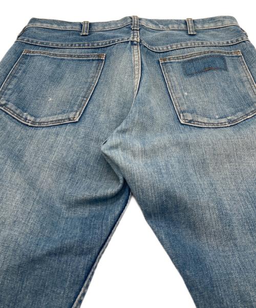 Wrangler（ラングラー）Wrangler (ラングラー) Ron Herman (ロンハーマン) 別注クロップドデニムパンツ　ダメージデニム スカイブルー サイズ:Mの古着・服飾アイテム