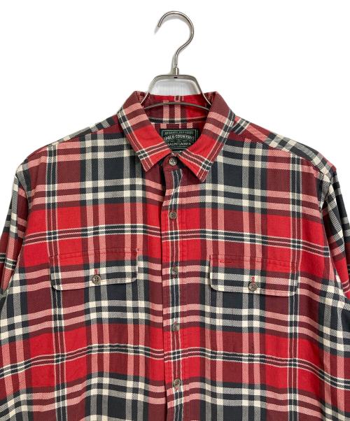 POLO COUNTRY（ポロカントリー）POLO COUNTRY (ポロカントリー) 【古着】80's90'sチェックシャツ　80年代　90年代 レッド×グレー サイズ:Lの古着・服飾アイテム