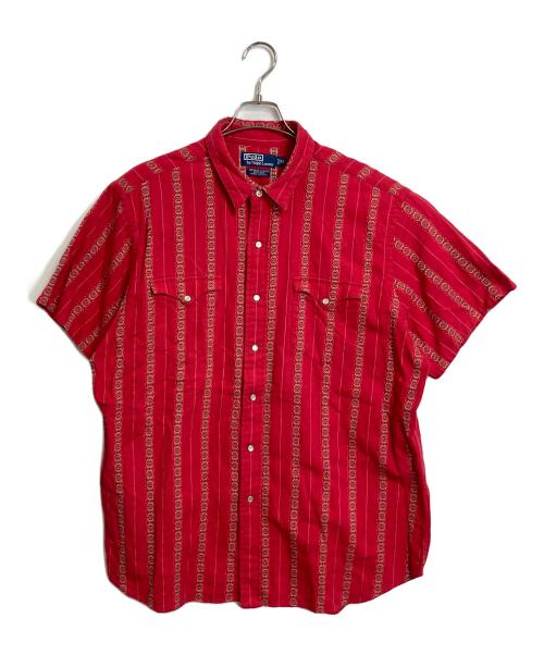 POLO RALPH LAUREN（ポロ・ラルフローレン）POLO RALPH LAUREN (ポロ・ラルフローレン) 【古着】90'S ウエスタンシャツ 半袖シャツ　90年代　 VITAGE CLASSIC WESTERN レッド サイズ:XLの古着・服飾アイテム