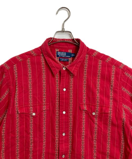 POLO RALPH LAUREN（ポロ・ラルフローレン）POLO RALPH LAUREN (ポロ・ラルフローレン) 【古着】90'S ウエスタンシャツ 半袖シャツ　90年代　 VITAGE CLASSIC WESTERN レッド サイズ:XLの古着・服飾アイテム