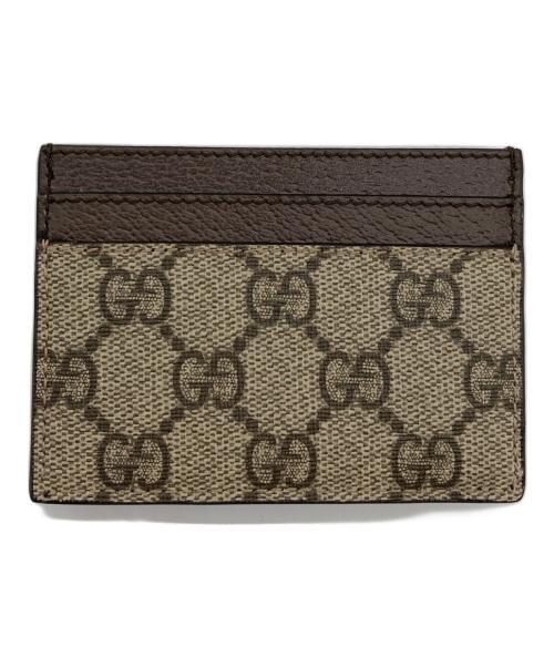 GUCCI（グッチ）GUCCI (グッチ) GGスプリームカードケース ブラウン サイズ:実寸参照の古着・服飾アイテム