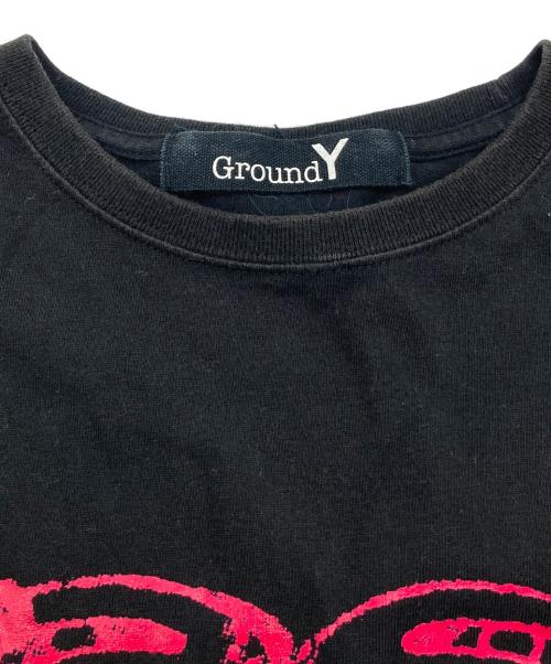 GROUND Y（グラウンドワイ）GROUND Y (グラウンドワイ) 河鍋暁斎 (カワナベ キョウサイ) プリントTシャツ ロゴプリントTシャツ ブラック サイズ:4の古着・服飾アイテム