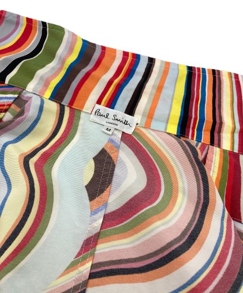 Paul Smith London（ポールスミスロンドン）Paul Smith London (ポールスミスロンドン) 幾何学柄ジップアップシャツ　ジップシャツ　半袖シャツ　総柄 マルチカラー サイズ:Mの古着・服飾アイテム