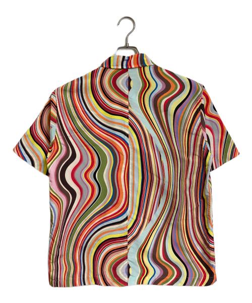 Paul Smith London（ポールスミスロンドン）Paul Smith London (ポールスミスロンドン) 幾何学柄ジップアップシャツ　ジップシャツ　半袖シャツ　総柄 マルチカラー サイズ:Mの古着・服飾アイテム