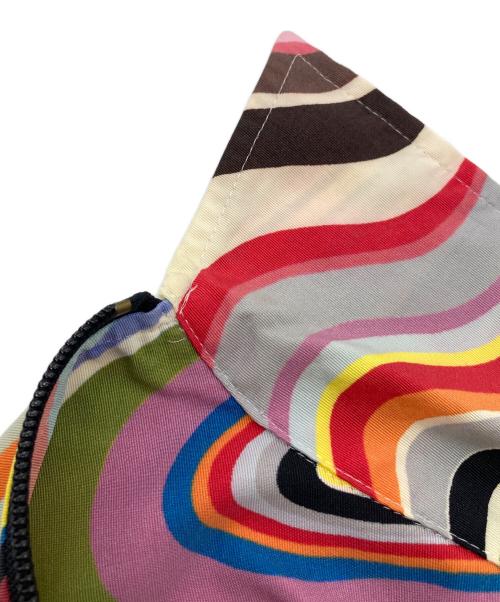 Paul Smith London（ポールスミスロンドン）Paul Smith London (ポールスミスロンドン) 幾何学柄ジップアップシャツ　ジップシャツ　半袖シャツ　総柄 マルチカラー サイズ:Mの古着・服飾アイテム