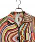 Paul Smith London (ポールスミスロンドン) 幾何学柄ジップアップシャツ　ジップシャツ　半袖シャツ　総柄 マルチカラー サイズ:M：5000円