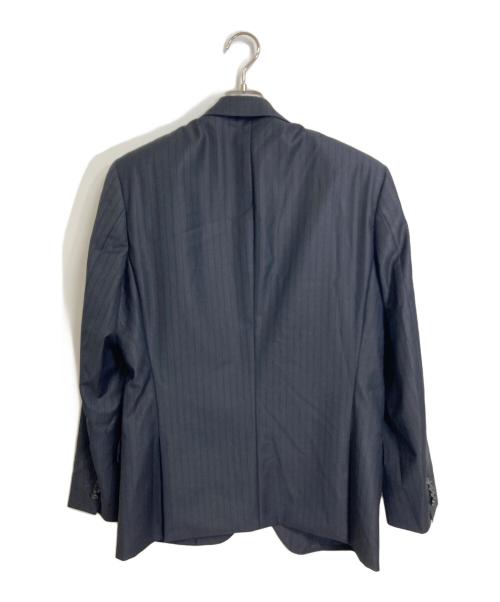 BOSS HUGO BOSS（ボス ヒューゴボス）BOSS HUGO BOSS (ボス ヒューゴボス) セットアップストライプスーツ　 super 110’S グレー×ネイビー サイズ:50の古着・服飾アイテム