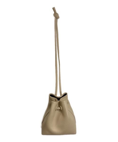 VASIC（ヴァジック）VASIC (ヴァジック) BOND MINI/巾着ハンドバッグ　ショルダーバッグ　レザーバッグ ベージュ サイズ:実寸参照の古着・服飾アイテム