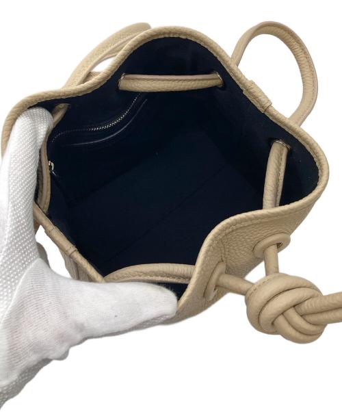 VASIC（ヴァジック）VASIC (ヴァジック) BOND MINI/巾着ハンドバッグ　ショルダーバッグ　レザーバッグ ベージュ サイズ:実寸参照の古着・服飾アイテム