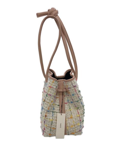 VASIC（ヴァジック）VASIC (ヴァジック) BOND MINI TWEED/巾着ハンドバッグ ホワイト サイズ:実寸参照の古着・服飾アイテム