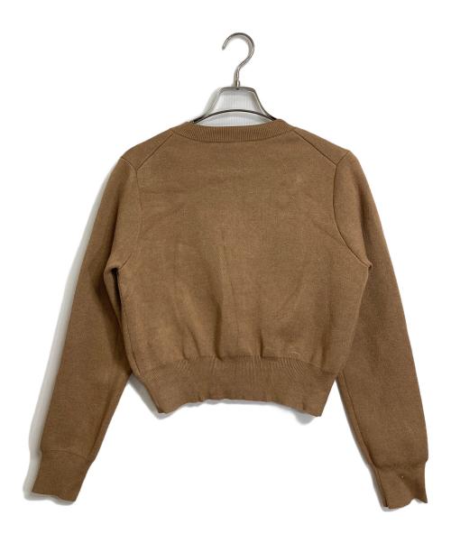 Noble（ノーブル）Noble (ノーブル) ダブル編みショートカーデ カーディガン ブラウン サイズ:実寸参照の古着・服飾アイテム