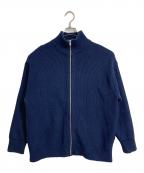 Spick and Spanスピック＆スパン）の古着「ジップアップカーディガン　ジップアップニット」｜ネイビー