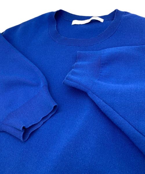 FRAMeWORK（フレームワーク）FRAMeWORK (フレームワーク) ウォッシャブルスムースプルオーバー　混ニット ブルー サイズ:FREEの古着・服飾アイテム