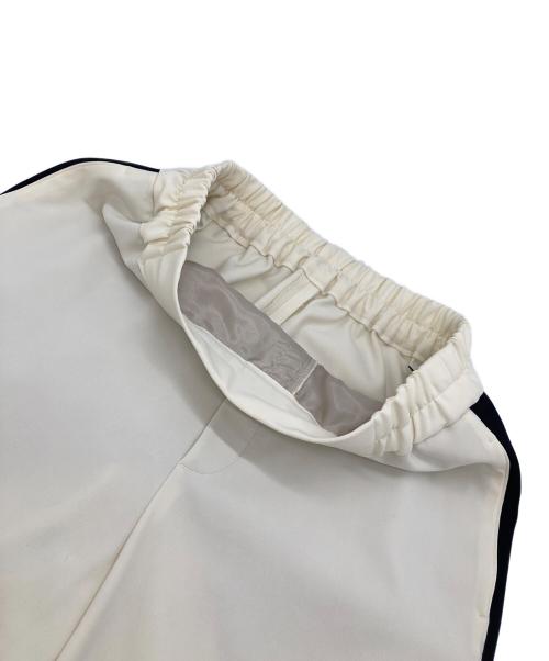 noble.（ノーブル）noble. (ノーブル) ラインテーパードパンツ ホワイト×ブラック サイズ:Mの古着・服飾アイテム