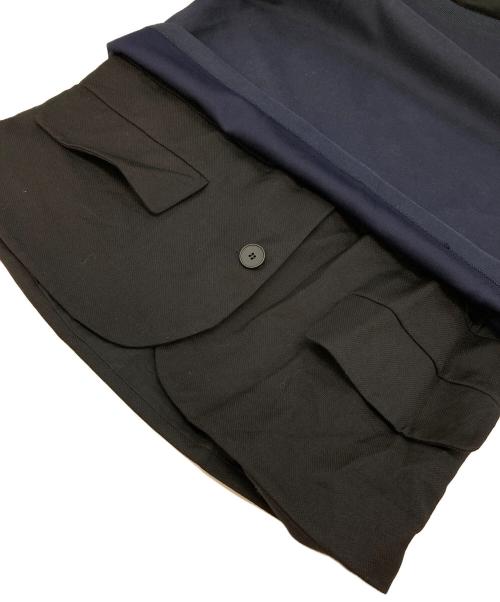 MM6 Maison Margiela（エムエムシックスメゾンマルジェラ）MM6 Maison Margiela (エムエムシックスメゾンマルジェラ) ポリアミド混紡スーツスウェットシャツ　MM6 ネイビー サイズ:Sの古着・服飾アイテム