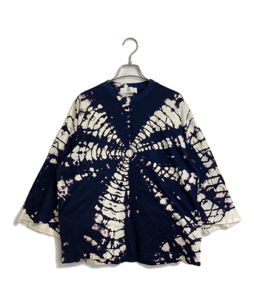 TOGA PULLA（トーガ プルラ）TOGA PULLA (トーガ プルラ) silkete tie dye top 2 タイダイT ネイビー サイズ:36の古着・服飾アイテム