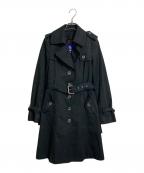 BURBERRY BLUE LABELバーバリーロンドンブルーレーベル）の古着「Burbarry ライナー付トレンチコート」｜ブラック