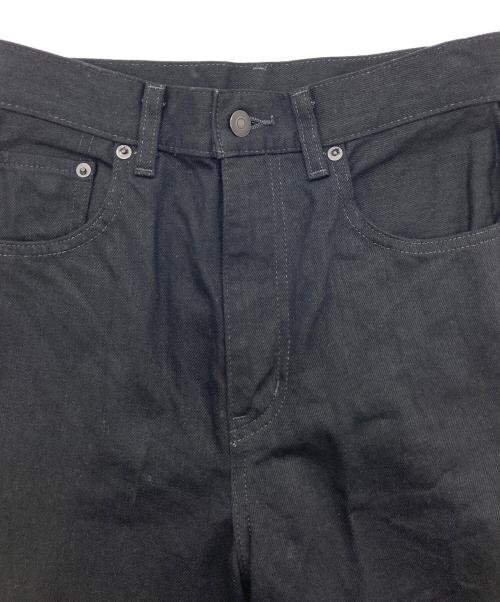 woadblue（ウォードブルー）woadblue (ウォードブルー) ワイドデニムパンツ WIDE DENIM ジップフライデニムパンツ 5P ブラック サイズ:W23の古着・服飾アイテム