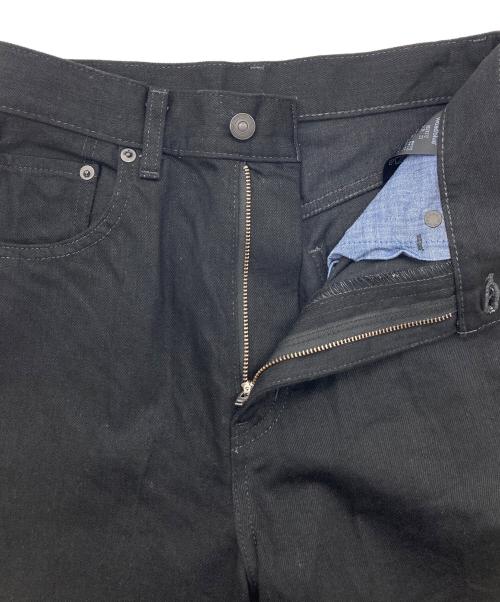 woadblue（ウォードブルー）woadblue (ウォードブルー) ワイドデニムパンツ WIDE DENIM ジップフライデニムパンツ 5P ブラック サイズ:W23の古着・服飾アイテム