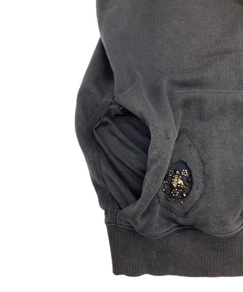 DIESEL（ディーゼル）DIESEL (ディーゼル) ダメージ加工スウェットワンピース　ビジュー付きワンピース グレー サイズ:Sの古着・服飾アイテム