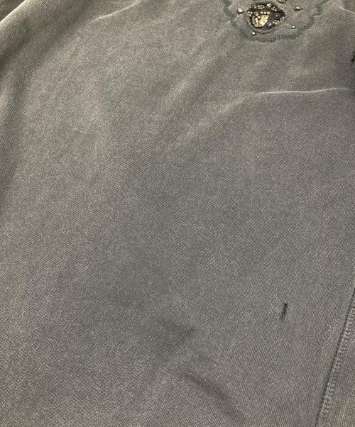 DIESEL（ディーゼル）DIESEL (ディーゼル) ダメージ加工スウェットワンピース　ビジュー付きワンピース グレー サイズ:Sの古着・服飾アイテム