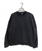 OPENING actオープニングアクト）の古着「リアルヴィンテージ加工ヘヴィーウエイトダメージクルースウェット」｜ブラック