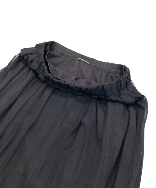 NOMBRE IMPAIR（ノンブルアンペール）NOMBRE IMPAIR (ノンブルアンペール) バンプメッシュストライプ タックスカート ブラック サイズ:FREE 未使用品の古着・服飾アイテム