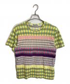COMME des GARCONS HOMMEコムデギャルソン オム）の古着「クレイジーチェック柄半袖カットソー」｜マルチカラー