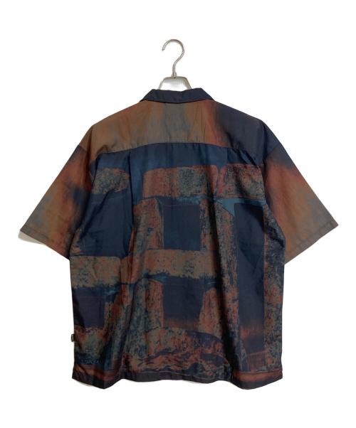 EVISEN（エビセン）EVISEN (エビセン) EVIHENGE SHIRT オープンカラーシャツ 総柄シャツ ブラウン サイズ:Lの古着・服飾アイテム