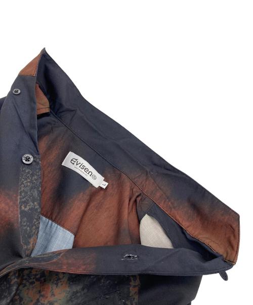 EVISEN（エビセン）EVISEN (エビセン) EVIHENGE SHIRT オープンカラーシャツ 総柄シャツ ブラウン サイズ:Lの古着・服飾アイテム