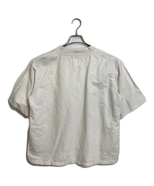 MHL（エムエイチエル）MHL (エムエイチエル) DRY COTTON LINEN P/O SHIRT  ドライコットンリネンプルオーバーシャツ　半袖トップス アイボリー サイズ:Ⅰの古着・服飾アイテム