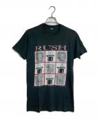 FRUIT OF THE LOOMフルーツオブザルーム）の古着「【古着】80~90's RUSH バンドTシャツ アニマルプリント シングルステッチ カナダ製 両面プリント Presto tour」｜ブラック